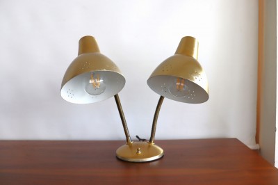 2灯グースネックテーブルランプ