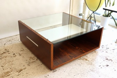 ガラストップコーヒーテーブル